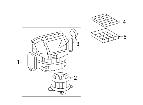 2013 Toyota Land Cruiser HVAC Case Diagram