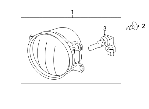 2014 Toyota Avalon Lamp Assembly, Fog, LH Diagram for 81220-08020