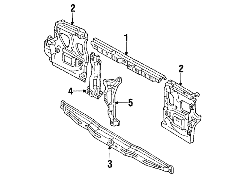 1991 Toyota Land Cruiser Radiator Support Diagram