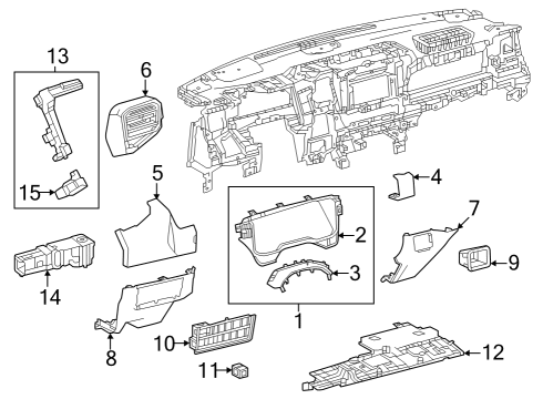 2023 Toyota Tundra COVER SUB-ASSY, INST Diagram for 55606-0C020-C0