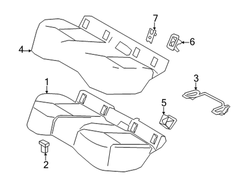 2022 Toyota Corolla Cross COVER SUB-ASSY, RR S Diagram for 71075-0A310-C1