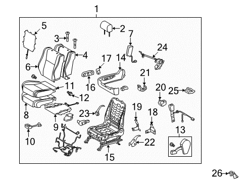 2010 Toyota Tundra Front Seat Back Cover, Right(For Separate Type) Diagram for 71073-0C551-E1