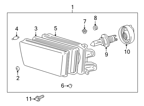 2001 Toyota 4Runner Bulbs Diagram 2 - Thumbnail