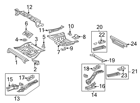 2008 Toyota Camry Rear Body - Floor & Rails Diagram 4 - Thumbnail