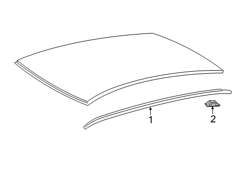 2014 Toyota Camry MOULDING, Roof Drip Diagram for 75555-06080