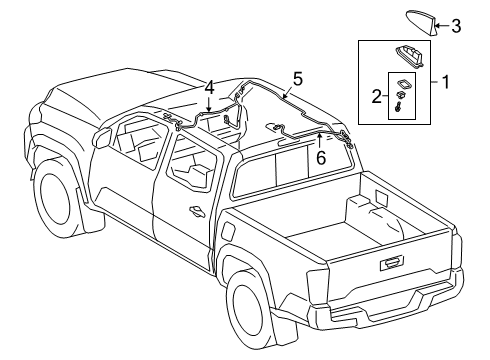 2022 Toyota Tacoma Antenna & Radio Diagram