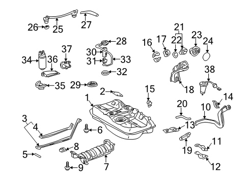 2004 Toyota Camry Pipe Sub-Assy, Fuel Tank Inlet Diagram for 77201-33240