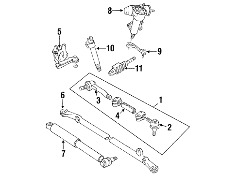 1989 Toyota Pickup Damper Assy, Steering Diagram for 45700-39085