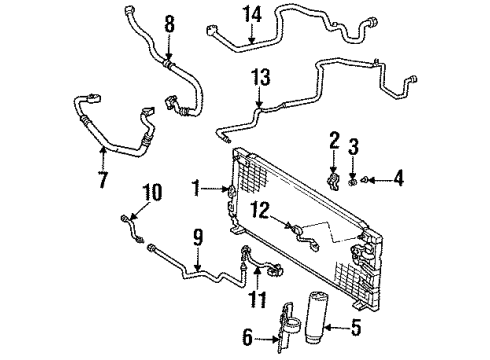 1993 Toyota Tercel Pipe, Cooler Refrigerant Liquid, B Diagram for 88716-16541