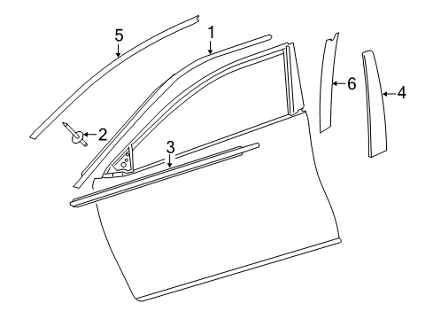 2016 Toyota Camry MOULDING Assembly, Front Do Diagram for 75720-06180