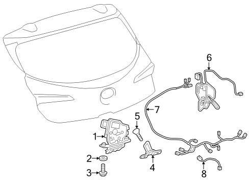 2023 Toyota GR Corolla Lift Gate Diagram