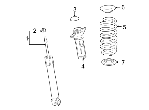 2023 Toyota bZ4X Shocks & Components - Rear Diagram