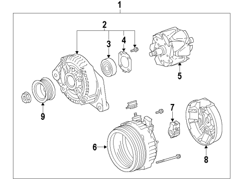 2010 Toyota FJ Cruiser Alternator Diagram 1 - Thumbnail