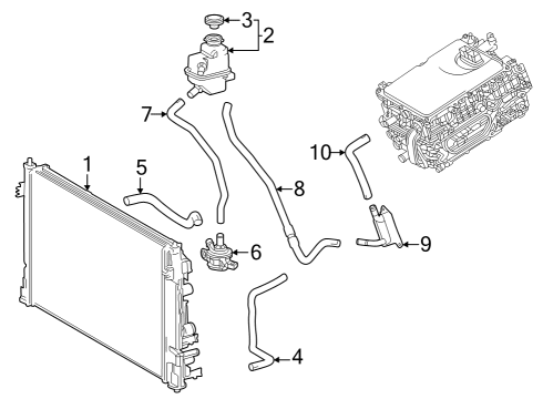 2023 Toyota Corolla Cross COOLER, MOTOR COOLIN Diagram for G125A-63010