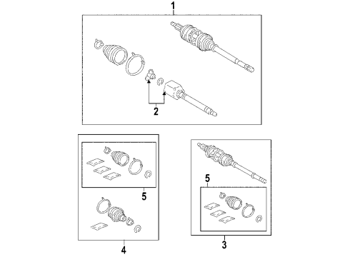 2006 Toyota Highlander Front Axle Shafts & Joints, Drive Axles Diagram 1 - Thumbnail