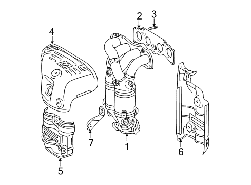 2001 Toyota RAV4 Exhaust Manifold Diagram