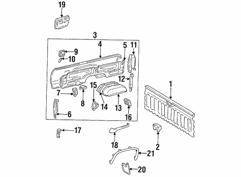 1995 Toyota T100 Box Assembly Diagram