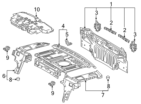 2018 Toyota Camry Rear Body Diagram 2 - Thumbnail