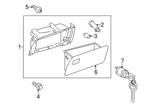 2012 Toyota Sienna Door Sub-Assembly, Glove Diagram for 55501-08010-E0