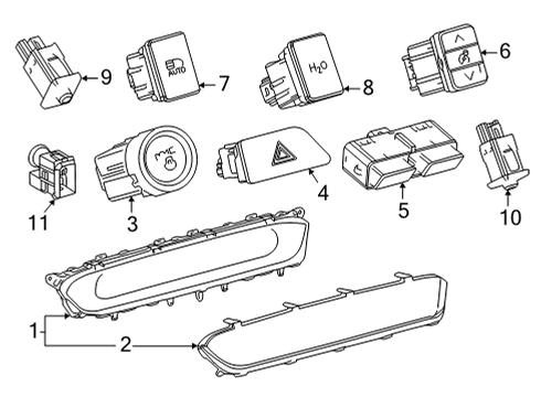 2016 Toyota Mirai Meter Assembly, Combination Diagram for 83800-62020