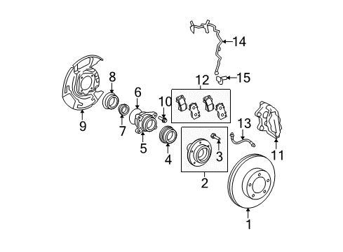 2009 Toyota Tundra Brake Components, Brakes Diagram 1 - Thumbnail