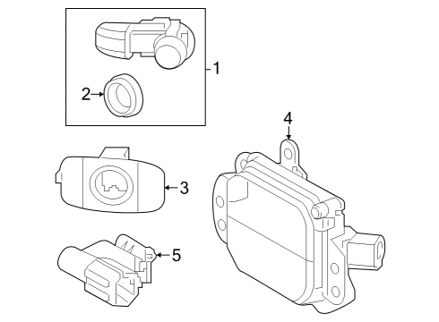 2023 Toyota Corolla Cross Electrical Components - Front Bumper Diagram