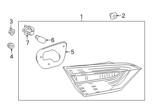 2021 Toyota Camry Lamp Assembly, Rr, LH Diagram for 81590-06880