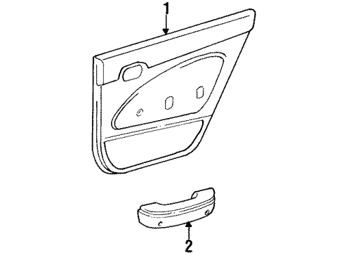 1995 Toyota Corolla Trim Panel Assembly, Driver Side Diagram for 67640-1H080-B2