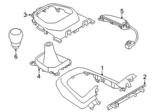 2023 Toyota GR86 COVER SB AY F OUTLHD Diagram for SU003-11006