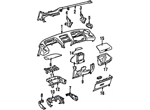 1986 Toyota MR2 Door Assembly, Glove Compartment Diagram for 55550-17010-01