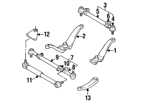 1992 Toyota Land Cruiser Steering Column & Wheel, Steering Gear & Linkage Diagram 5 - Thumbnail