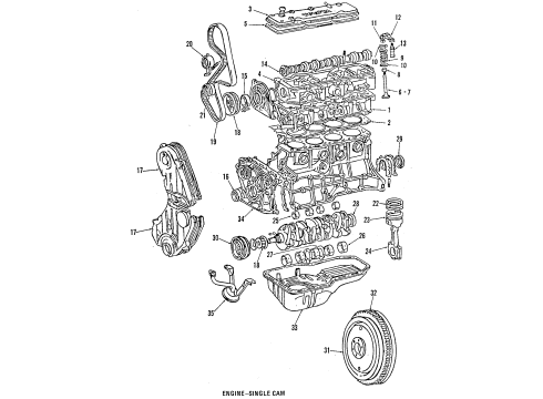 1986 Toyota Celica Pump Assembly, Oil Diagram for 15100-63010