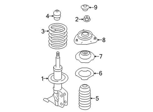 2023 Toyota GR86 Struts & Components - Front Diagram