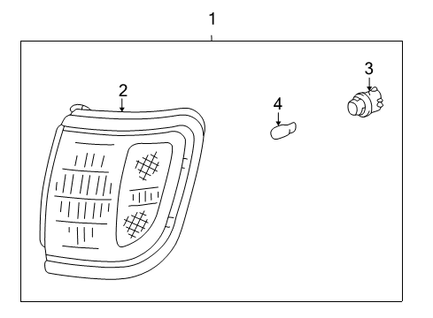 1997 Toyota Tacoma Lamp Assy, Parking & Clearance, LH Diagram for 81620-04040