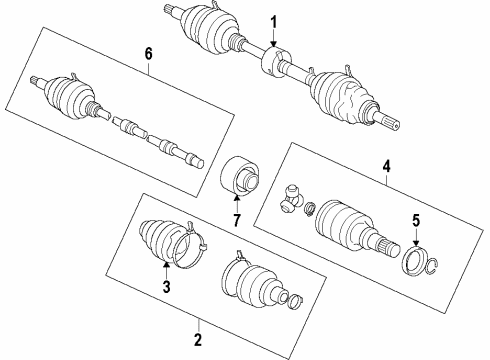 2010 Scion xB Front Axle Shafts & Joints, Drive Axles Diagram