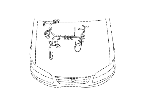 2001 Toyota Solara Engine Harness Diagram for 82121-06460