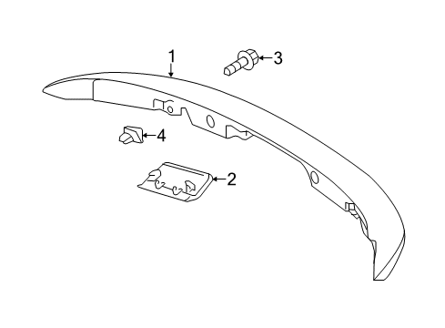 2013 Toyota Yaris Spoiler Sub-Assembly, Rear Diagram for 76085-52190-B0