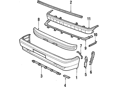 1987 Toyota Supra Cover, Front Spoiler Diagram for 76851-14040