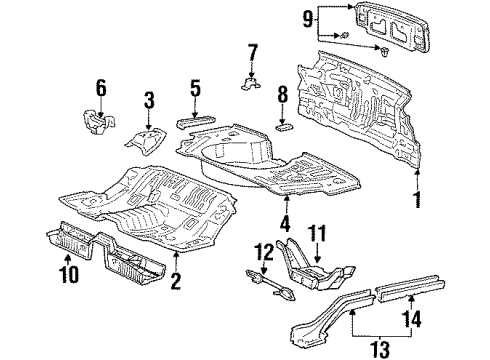 1992 Toyota Celica Rear Body Diagram 3 - Thumbnail