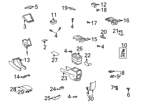 2003 Toyota Camry Center Console Diagram 1 - Thumbnail