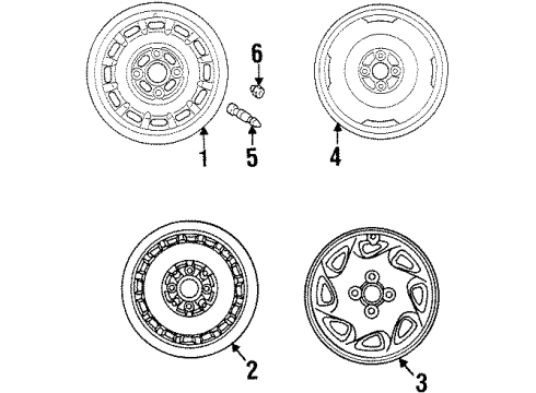 1998 Toyota Tercel Wheels Diagram