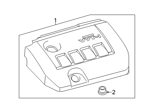 2014 Toyota Corolla Engine Appearance Cover Diagram