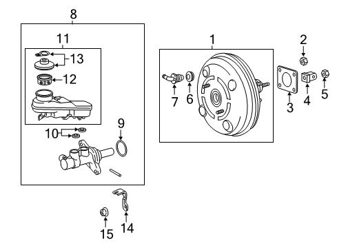 2014 Scion tC Reservoir Assembly, Mast Diagram for 47220-21050