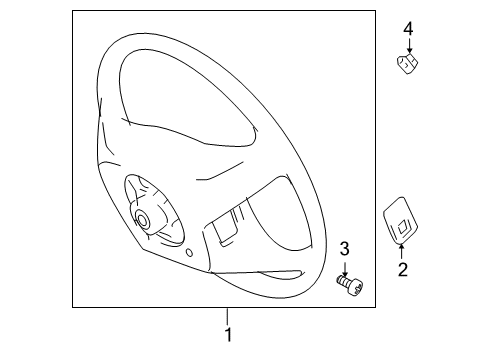 2008 Toyota Sienna Steering Column, Steering Wheel & Trim Diagram 5 - Thumbnail