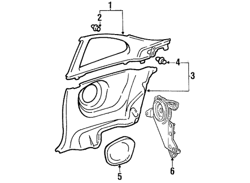 1994 Toyota Celica Interior Trim - Quarter Panels Diagram