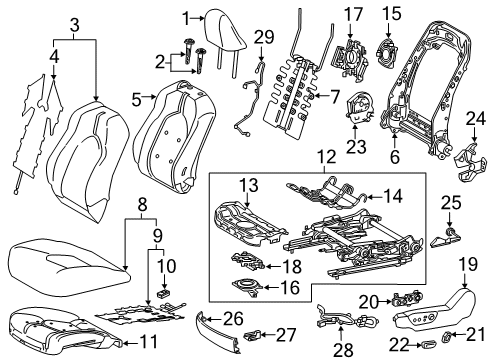 2024 Toyota Camry Driver Seat Components Diagram 2 - Thumbnail