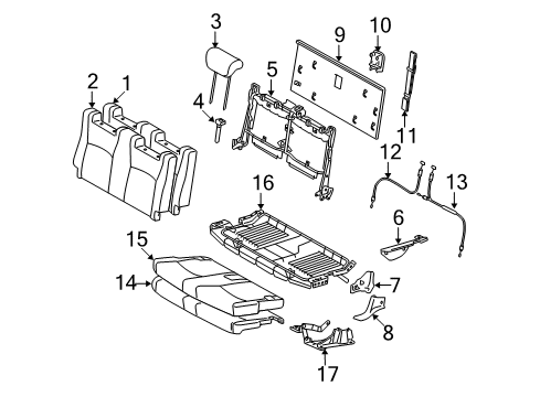 2006 Toyota Highlander No.2 Seat Cushion Cover Sub-Assembly Diagram for 79021-48010-A0