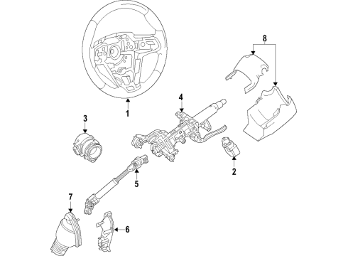 2019 Toyota Corolla Steering Column & Wheel, Steering Gear & Linkage Diagram 1 - Thumbnail