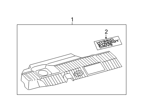 2016 Toyota Prius V Engine Appearance Cover Diagram