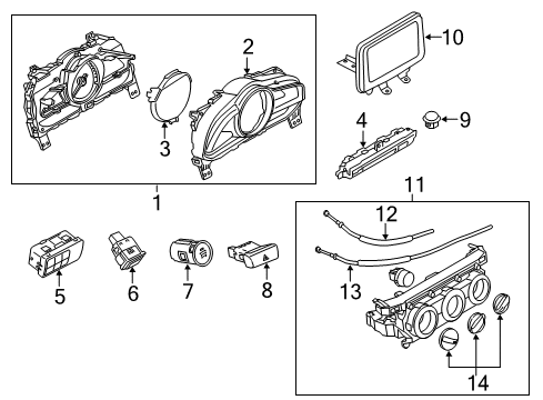 2016 Scion iA Switch Assembly, HEADLAM Diagram for 84140-WB007